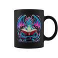 Dragon Reading Book Lover Graphic Print Coffee Mug