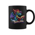 Dragon Wearing Glasses Reading A Book Graphic Print Coffee Mug