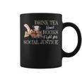 Drink Tea Read Books Fight For Social Justice Graphic Print Coffee Mug