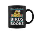 Easily Distracted By Birds And Books Graphic Print Coffee Mug