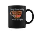 Easily Distracted By Books & Coffee Graphic Print Coffee Mug