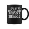 Easily Distracted By Books And Dogs Dog Parent Bibliophile Graphic Print Coffee Mug