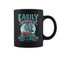 Easily Distracted By Books And Dragons Nerds Graphic Print Coffee Mug