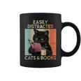Easily Distracted By Cats And Books For Cat Lovers For Men Women Girls Kids Graphic Print Coffee Mug Easily Distracted By Cats And Books For Cat Lovers For Men Women Girls Kids Graphic Print Coffee Mug