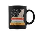 Easily Distracted Cats And Books Cat Lovers For Men Women Kids Graphic Print Coffee Mug Easily Distracted Cats And Books Cat Lovers For Men Women Kids Graphic Print Coffee Mug