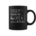 Easily Distracted Cats And Books For Cat Lovers For Men Women Kids Graphic Print Coffee Mug