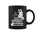 Easily Distracted Cats Coffee And Books Graphic Print Coffee Mug