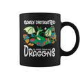Easily Distracted By Coffee Books And Dragons Fantasy Sci-Fi Graphic Print Coffee Mug