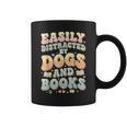 Easily Distracted By Dogs And Books Teacher Dog Mom Graphic Print Coffee Mug