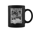 Easily Distracted By Dragons & Books Artwork Graphic Print Coffee Mug