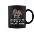 Easily Distracted By Dragons & Books Dragon Book Reading Graphic Print Coffee Mug