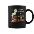 Easily Distracted By Goats And Books Goats And Book Reading Graphic Print Coffee Mug