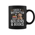 Easily Distracted By Goldens & Books Golden Retriever Dog Graphic Print Coffee Mug Easily Distracted By Goldens & Books Golden Retriever Dog Graphic Print Coffee Mug
