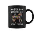 Easily Distracted By Horse And Books Nerds Horse Lovers Graphic Print Coffee Mug