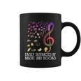Easily Distracted By Music And Books For Book Lovers Graphic Print Coffee Mug