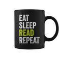 Eat Sleep Read Repeat Book Reader Bookworm Graphic Print Coffee Mug