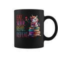 Eat Sleep Read Repeat Unicorn Read Book Reading Lovers Kids Graphic Print Coffee Mug