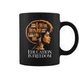 Education Is Freedom Afro Woman Book Illustration Graphic Print Coffee Mug