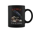 F-CAW-F Crow Book Lover Reader Gothic Humor Graphic Print Coffee Mug F-CAW-F Crow Book Lover Reader Gothic Humor Graphic Print Coffee Mug