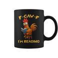 F-Caw-F Rooster Bird F-Caw-F I'm Reading Book Graphic Graphic Print Coffee Mug