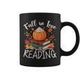 Fall In Love With Reading Autumn Librarian Cute Book Lover Graphic Print Coffee Mug