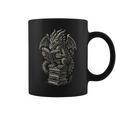 Fantasy Dragon Reading Books Librarian Literature Graphic Print Coffee Mug Fantasy Dragon Reading Books Librarian Literature Graphic Print Coffee Mug