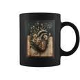 Floral Anatomical Heart Dark Academia Vintage Gothic Book Graphic Print Coffee Mug