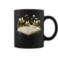 Floral Bumble Bee Reading Book Wildflower Bookish Librarian Graphic Print Coffee Mug