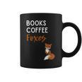 Fox Books Coffee Foxes Women Fox Graphic Cute Fox Lovers Graphic Print Coffee Mug