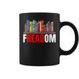 Frea-Dom Anti Ban Books I Read Banned Books Freedom Book Graphic Print Coffee Mug