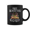 Free Societies Read Freely Bookworm Reading Book Lover Graphic Print Coffee Mug