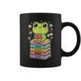 Frog Reading Books Bookworm Librarian Graphic Print Coffee Mug
