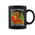 Fully Booked For Christmas Holiday Book Lover Santa Graphic Print Coffee Mug