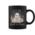 Ghost Book Lover Let Me Read In Peace Tee Graphic Print Coffee Mug
