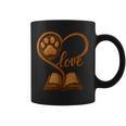 Girl Who Loves Dogs & Books Heart Dog Lover Reader Reeding Graphic Print Coffee Mug