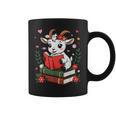 Goat Reading Book Graphic With Floral Graphic Print Coffee Mug