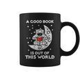 Good Book Is Out Of This World Astronaut Moon Space Bookworm Graphic Print Coffee Mug