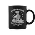 Good Girls Read Bad Books Skeleton Reading Book Halloween Graphic Print Coffee Mug