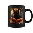 Halloween Cat Reading Books Spooky Cat Reader Teachers For Men Women Kids Graphic Print Coffee Mug Halloween Cat Reading Books Spooky Cat Reader Teachers For Men Women Kids Graphic Print Coffee Mug