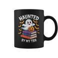 Haunted By My TBR Cute Ghost Reading Books Pumpkin Bookworms Graphic Print Coffee Mug