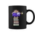 Hedgehog Reading Books And Drinking Tea Graphic Print Coffee Mug