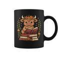 Highland Cow Reading Book Graphic Cow With Book Floral Graphic Print Coffee Mug