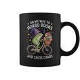 On My Way To Hoard Books And Cause Chaos Frog Graphic Print Coffee Mug