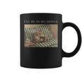 I'Ll Be In My Office Retro Cat Reading Book Nerd Read Reader Graphic Print Coffee Mug