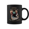 I'm Not Anti-Social I'm Anti-Stupid Cat Read Book Men Women Graphic Print Coffee Mug I'm Not Anti-Social I'm Anti-Stupid Cat Read Book Men Women Graphic Print Coffee Mug