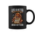 Irish Setter Dog Breed Life Is Better With Books And Irish Graphic Print Coffee Mug Irish Setter Dog Breed Life Is Better With Books And Irish Graphic Print Coffee Mug