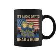 It's A Good Day To Read A Book Frog Vintage USA FLag Graphic Print Coffee Mug It's A Good Day To Read A Book Frog Vintage USA FLag Graphic Print Coffee Mug