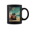 Japanese Cat Book Summer Beach Vacation Cruise Graphic Print Coffee Mug