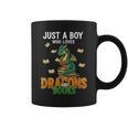 Just a Boy Who Loves Dragons And Books Reading Dragon Graphic Print Coffee Mug