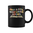 Just A Girl Who Loves Books Bookworm Librarian Retro Cute Graphic Print Coffee Mug Just A Girl Who Loves Books Bookworm Librarian Retro Cute Graphic Print Coffee Mug